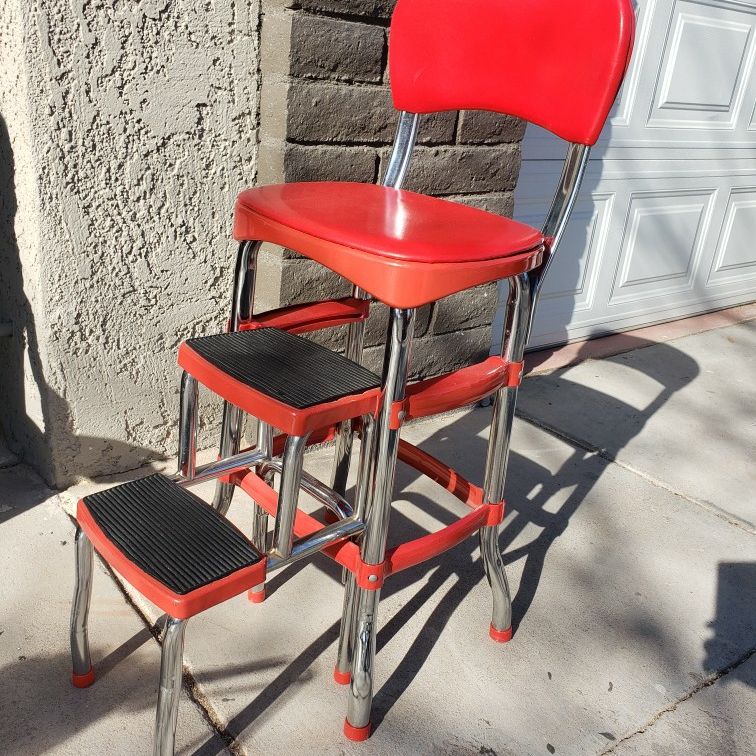 Cosco Retro Step Stool Chair Red atelieryuwa.ciao.jp