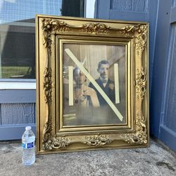 Antique Picture With Gold Frame 