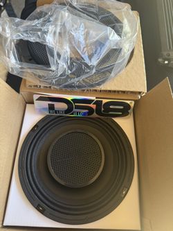 DS18 PRO-HY6.4MSL 6.5" Shallow Hybrid Mid-Range Car Audio Loudspeaker with Built-in Driver and Grill Included 300W Max 150W RMS 4 Ohms