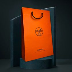 Authentic Hermes Medium Paper Shopping Bag