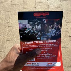Formula One ticket