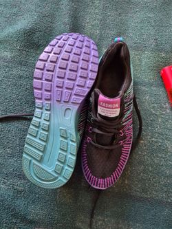 Fashion Skate Sneakers Black Pink Purple