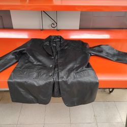 Alfani Black Leather Jacket / Large