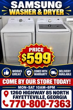 Samsung Washer & Dryer
(Works Great) Warranty & Delivery Available