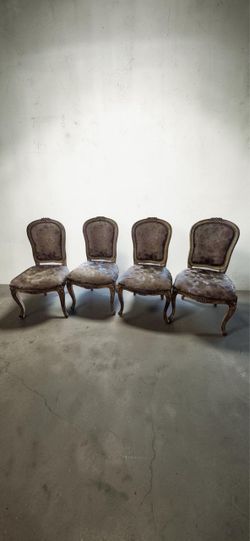 Set of 4 French Louis XV Style Dining Chairs