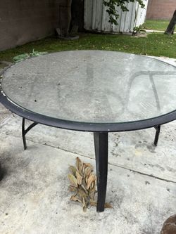Glass Patio Table