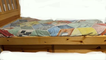 Twin bed Frame with Mattresses and two storage drawers