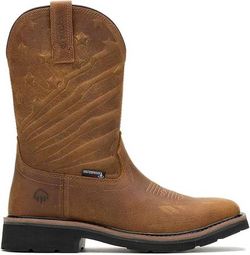 NEW SZ 10 Men Work Boots Wolverine Rancher Flag LX Wellington Brown Soft Toe Boot Pull Up
Sole material: Rubber