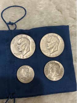 assorted dollar coins