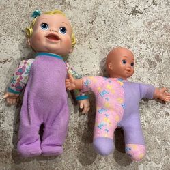 Dolls 12 Inches Tall Little One 9 1/2 Tall 