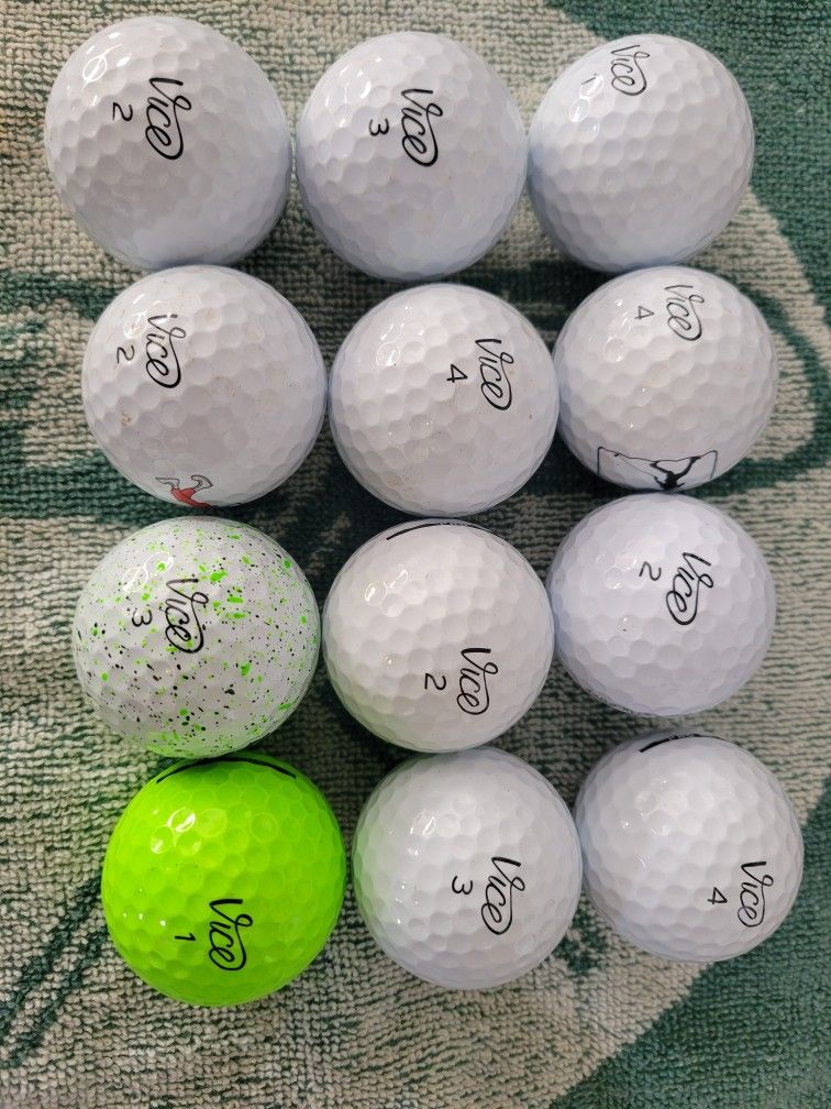 dozen vice mint golf balls