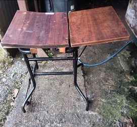 Writing table metal legs drop side