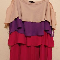 Ladies Lane Bryant Size 22 Sleeveless Cold Shoulder Dress