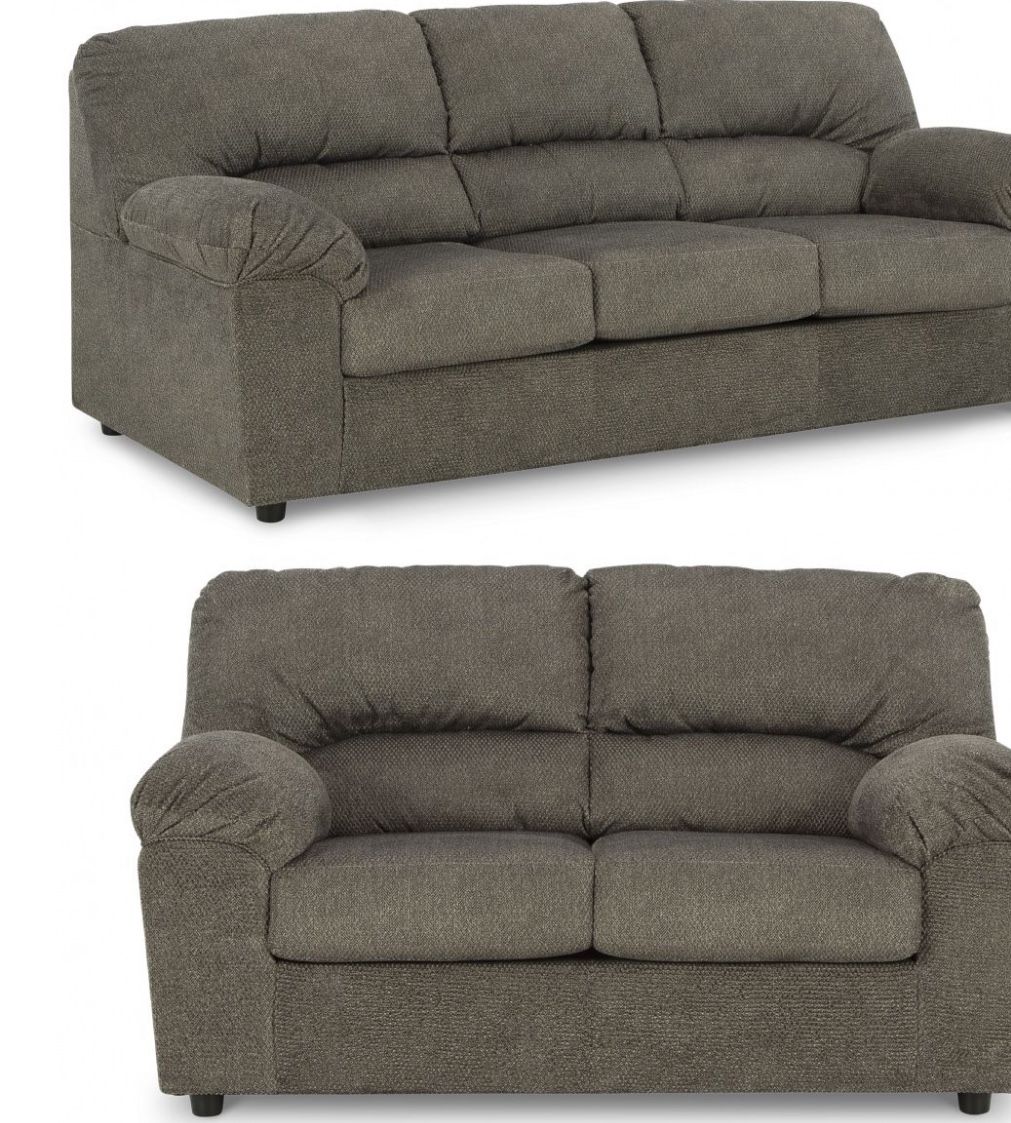 Stunning two Piece Couch And Loveseat