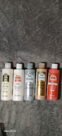 (5) 8 Oz Acrylic Craft Paint
