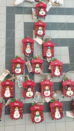 Personalized Sled Ornaments
