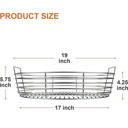 Stainless Steel Charcoal Ash Basket for X-Large Big Green Egg Grill, X-Large
