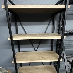 Wood And Metal Shelve