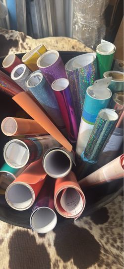 Mixed Lot of Vinyl Rolls Assorted Colors
