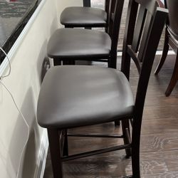 Solid Wood Back Bar & Counter Stools