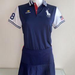 Polo Ralph Lauren  - US Open 2018 - Ball Girl Tennis Shirt (size S) & Skirt (size M) Set - Navy