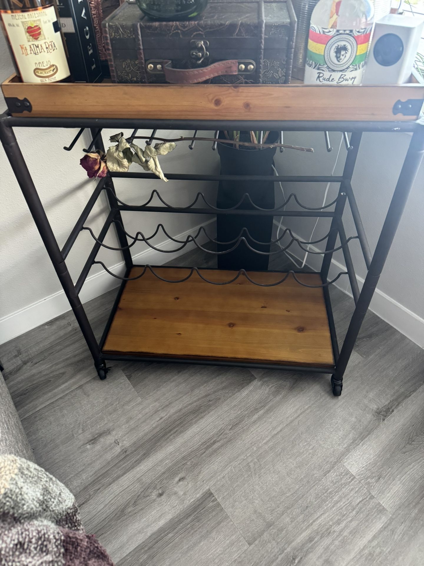 Bar cart - metal/wood