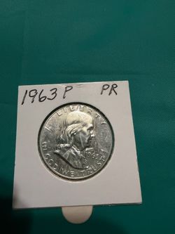 1963 P Franklin proof half dollar