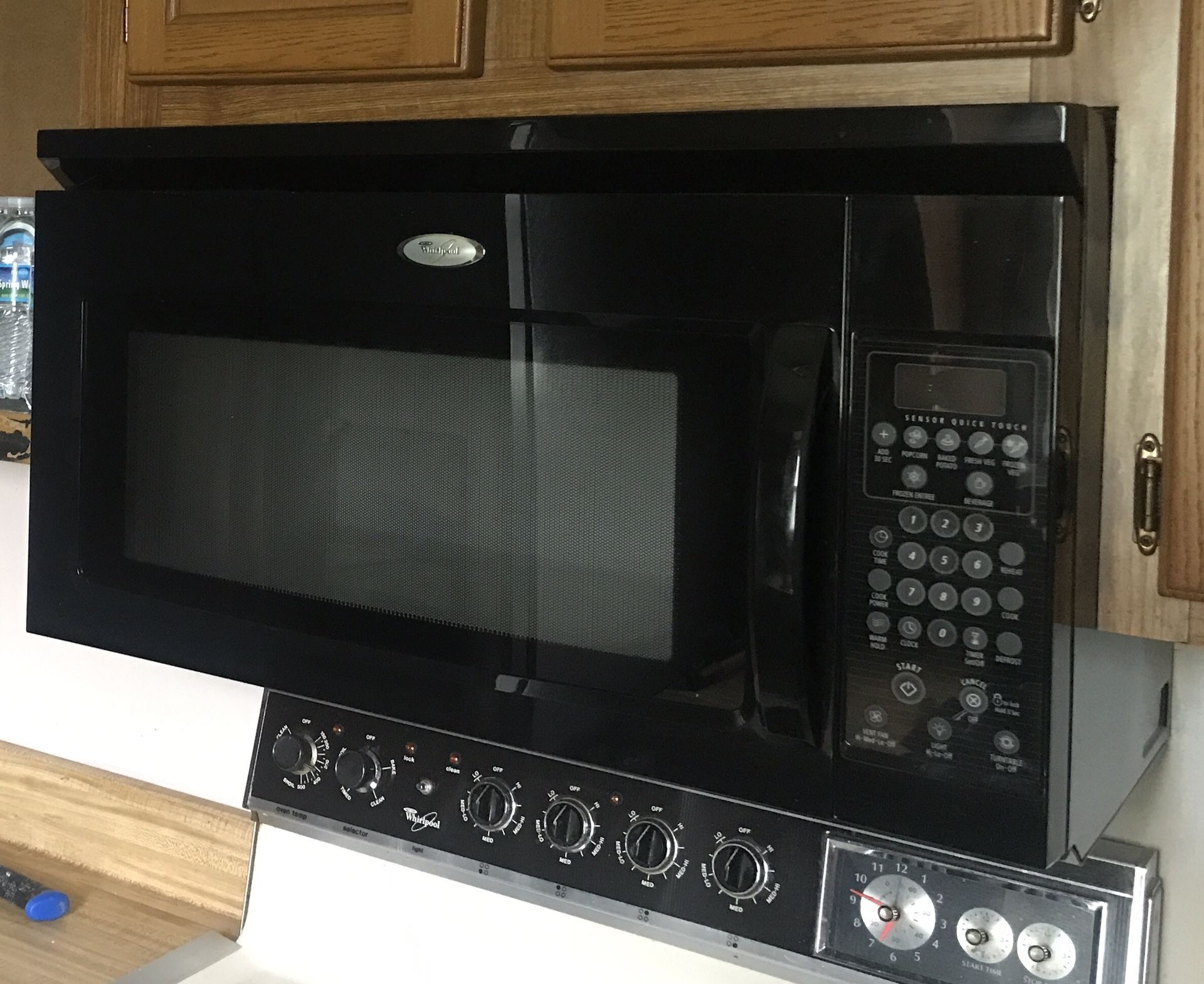 FREE, must pick up. Microwave, Whirlpool, Mountable, Black, Clean