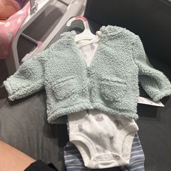 Carters outfit w sweater (newborn)