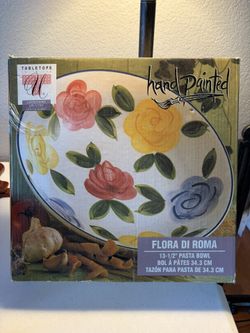 Hand Painted  13.5” Bowl