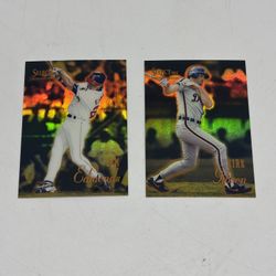 1995 Select Certified MIRROR GOLD #51 Jim Edmonds & #45 Kirk Gibson Lot