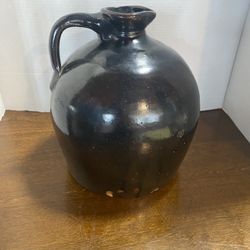 Antique Stoneware Molasses Late 1800s Brown Jug