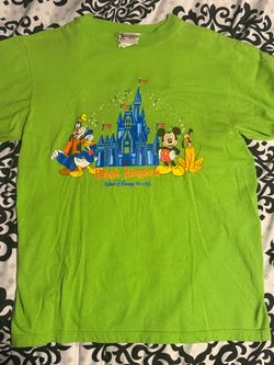 Vintage Walt Disney World Magic Kingdom Mickey Mouse Double Sided Medium Shirt Y2K