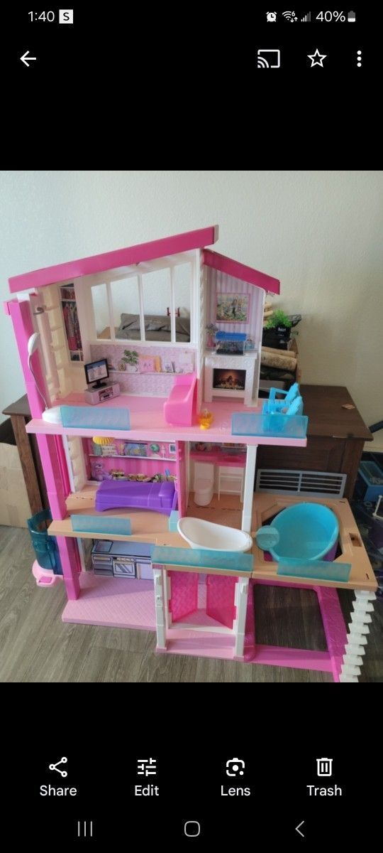 Barbie Foot Tall Dollhouse ✓New Mattel Barbie Story Pink