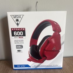 Turtle Beach Stealth 600 Gen 2 MAX Wireless Headset PS4/PS5/PC/Switch - Red - Brand New