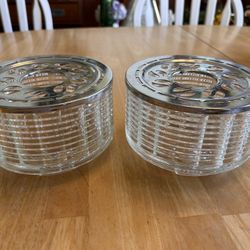 2 - Vintage Silex Candle Warmers For Coffee / Tea Casseroles. 