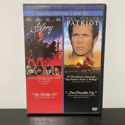 Glory / The Patriot Double Feature 2 DVD Set Mel Gibson Denzel Washington Movies