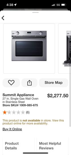 27 in. Single Gas Wall Oven in Stainless Steel