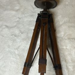 Mid-Century Wooden Surveyor Tripod – Industrial Decor