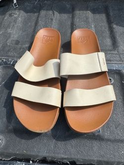 Reef Women's Cushion Bounce Vista Slide Sandals Natural Sz 8