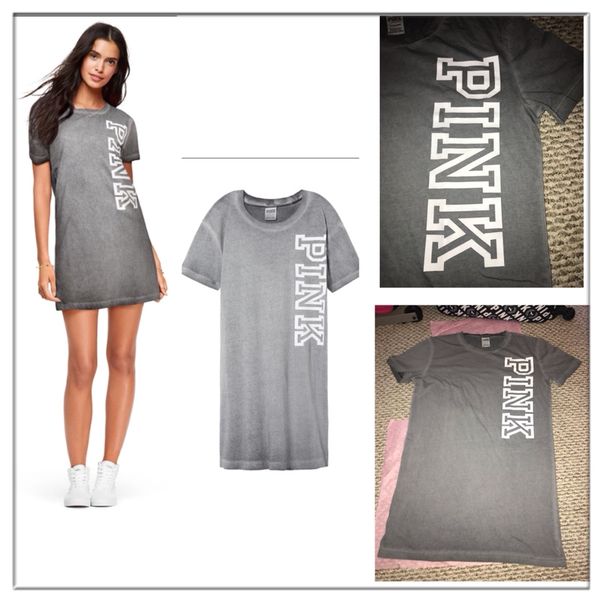 New Victoria S Secret Pink Campus T Shirt Dress Size Small For Open In The Continue To Mobile Website