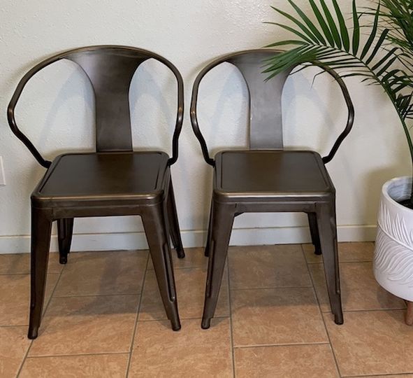 2 Gunmetal Chairs