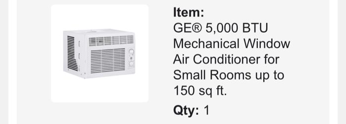 GE® 5,000 BTU Mechanical Window Air Conditioner