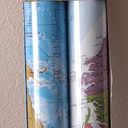 Hemispheres Blue Ocean Series World & USA Large Laminated Wall Maps, 2-Pack Great For Teachers 