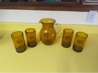 Amber glass set