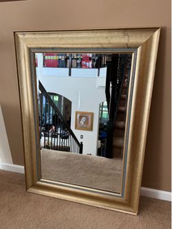 Kirkland’s Framed Champagne Mirror 33” W x 45” H