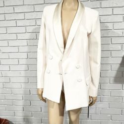 Pinko Elegant Cream Double-Breasted Blazer