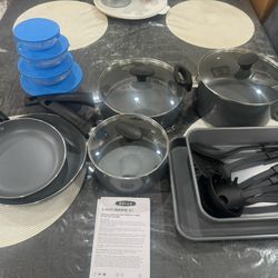 BELLA Nonstick Cookware Set 21 Piece Set