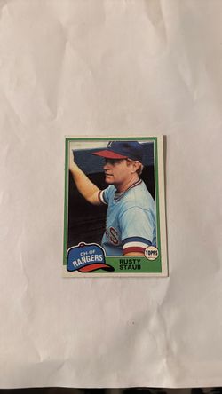 1981 Topps Rusty Staub Rangers Baseball Card