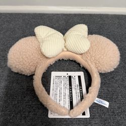 Adorable Minnie Mouse Malibu Pink Fluffy Ears Headband – Tokyo Disney Japan TDR Exclusive!